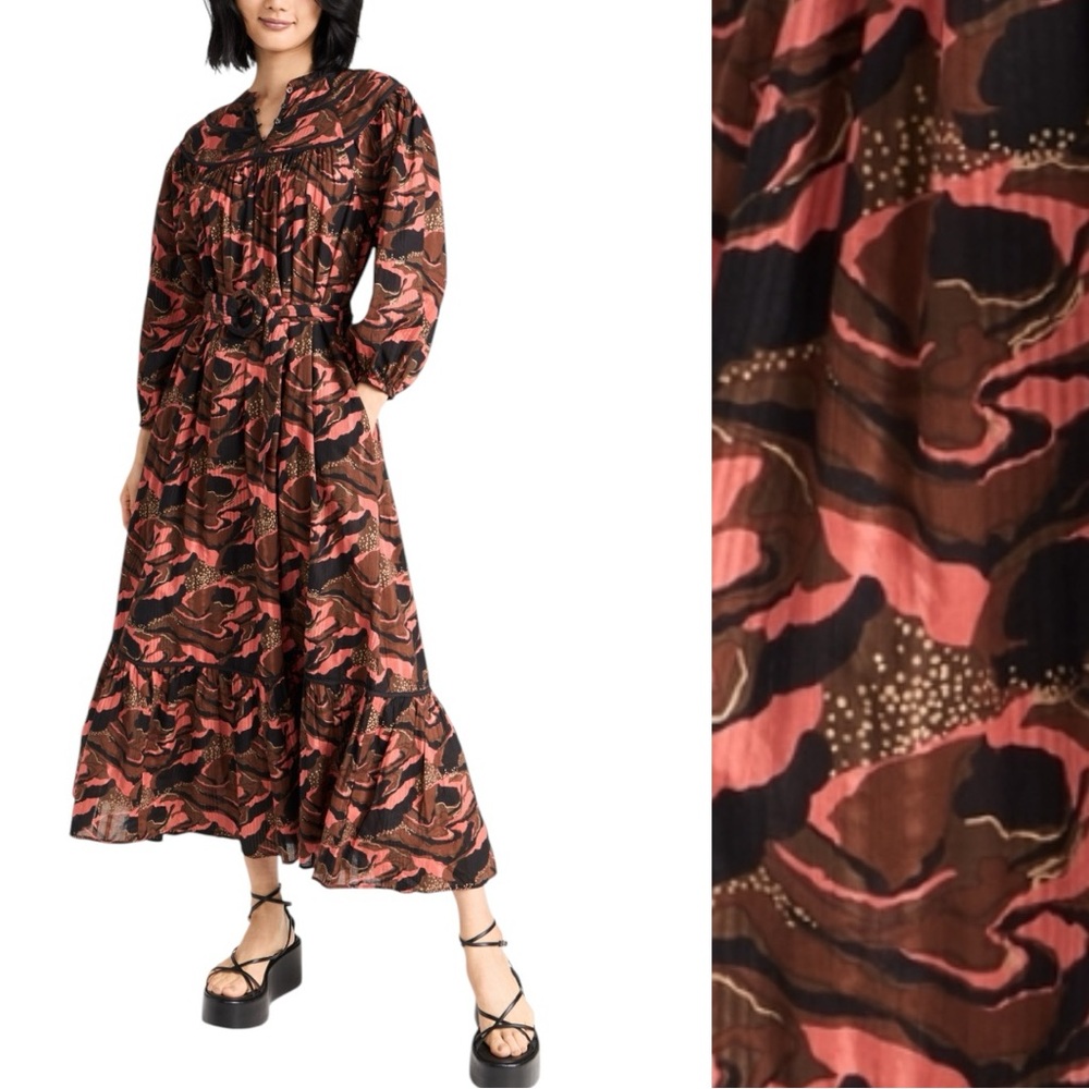Cleobella Sabine Organic Printed Cotton Dress in Canyon